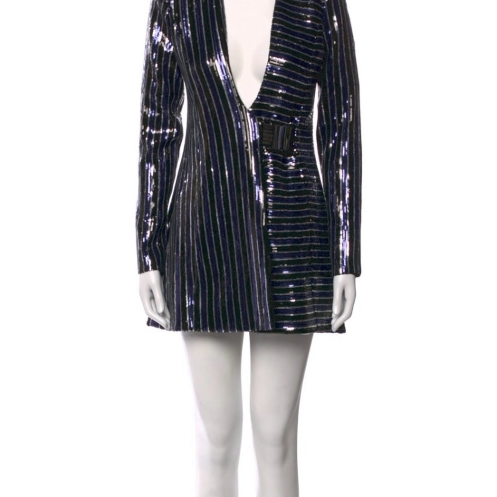 Zhivago Black and Silver Long Sleeve Dress